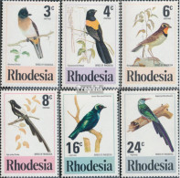 Rhodesien 188-193 (kompl.Ausg.) Postfrisch 1977 Vögel - Rhodesië (1964-1980)