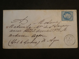 DH12 FRANCE BELLE LETTRE  1867 LABREDE A AGEN  +N°22 +CACHET CIRE +AFF. INTERESSANT++++   ++ - 1849-1876: Klassik