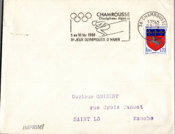 N°984 V -flamme Jeux Olympique D'hiver -Charousse- Ski Alpin- - Invierno 1968: Grenoble