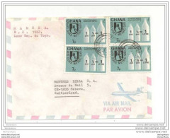 130 - 5 - Enveloppe Avion Envoyée Du Ghana En Suisse - Ghana (1957-...)