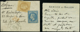 Lettre Formule Imprimée Petit Format 6,7x10,2 SERVICE Du BALLON Dans Une Petite Enveloppe Affranchie à 30c (10+20), Dépa - Altri & Non Classificati