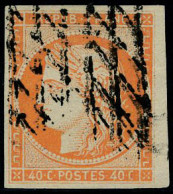 Oblitéré N° 5a, 40c Orange Vif, Obl Grille Sans Fin, T.B. Signé - Altri & Non Classificati