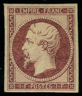 Neuf Avec Charnière N° 18d, 1f Empire Carmin, Réimpression, Cl, Superbe - Otros & Sin Clasificación