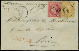 Fragment N° 32 + 59, 80c Lauré + 15c Cérès Sur L Chargée Cachet De Chargement Au Verso 8.70g Valeur Cent Francs En Bille - Autres & Non Classés