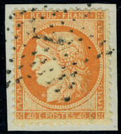 Fragment N° 38d, 40c Orange, Variété 4 Larges Sur Fragment, TB - Other & Unclassified