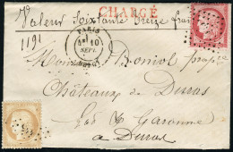 Lettre N° 55 + 57 Sur L, Cachet Chargé Et Mention Manuscrite Valeur Soixante Treize Francs, Càd Paris Bercy 10 Sep 75. L - Sonstige & Ohne Zuordnung