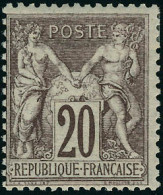 Neuf Avec Charnière N° 67. 20c Brun-lilas, Type I, Cl, T.B. - Andere & Zonder Classificatie