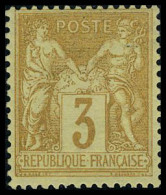 Neuf Avec Charnière N° 86, 3c Bistre S/jaune, Bon Centrage, Cl, TB - Sonstige & Ohne Zuordnung