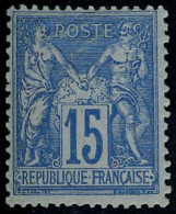 Neuf Avec Charnière N° 90a, 15c Bleu Sur Bleu, TB - Andere & Zonder Classificatie