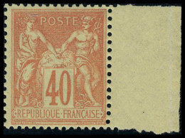 Neuf Sans Charnière N° 94 40c Orange BdF, TB - Sonstige & Ohne Zuordnung