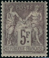 Neuf Avec Charnière N°95a. 5f Lilas-rose Sur Lilas-pâle. T.B. - Autres & Non Classés