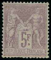 Neuf Avec Charnière N° 95a, 5F Lilas-rose Sur Lilas Pâle, Qq Dents Courtes Sinon TB - Sonstige & Ohne Zuordnung