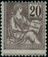 Neuf Avec Charnière N°113. 20c Brun Lilas. Piquage à Cheval. T.B. Maury - Andere & Zonder Classificatie