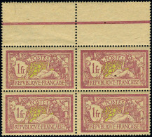 Neuf Sans Charnière N° 121F, 1F Merson Bloc De 4 BdF Papier GC, TB - Photo WEB - Sonstige & Ohne Zuordnung