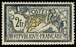 Neuf Avec Charnière N° 122, 2f Violet Et Jaune, Dents Légèrement Recreusées Sur 2 Côtés, Excellent Centrage, T.B. - Autres & Non Classés