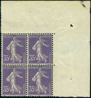 Neuf Sans Charnière N° 136, 35c Violet Clair, Bloc De 4 CdF, Excellent Centrage, Superbe - Otros & Sin Clasificación