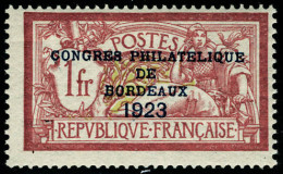 Neuf Sans Charnière N° 182. 1f Congrès De Bordeaux. T.B. - Sonstige & Ohne Zuordnung