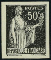 Neuf Sans Gomme N° 283, 50c Paix, Type I, Noir, Sur Papier épais, ND, T.B. - Other & Unclassified