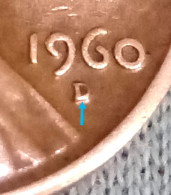 USA 1960, D Over D, Penny, Repunched Mint Mark. & L Of Liberty Is On Rim ، Gomaa - 1959-…: Lincoln, Memorial Reverse