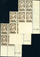 Neuf Sans Charnière N° 310, 75c Ampère, 3 Blocs De 4 Coins Datés Différents, TB - Photo WEB - Other & Unclassified