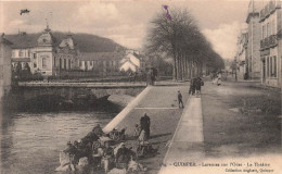 FRANCE - Quimper - Laveuses Sur L'Odet - Vue Sur Le Théâtre - Carte Postale Ancienne - Quimper