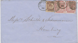 GB 1880, QV ½d Rose-red Pl.14 (TX) W. VARIETY: Imperforated At Right Side (EXTREMELY RARE ON COVER) Together With Two 1d - Cartas & Documentos