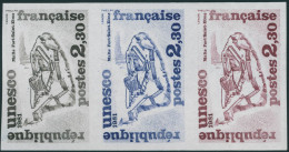 Neuf Sans Charnière N° 68/70. La Série Complète, Chaque En Bande De 3 Ex, Essais De Couleurs (unicolores). T.B. - Other & Unclassified