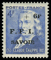 Neuf Avec Charnière CHAMBERY N° 14C, 4f + 6f Chappe, Cl, T.B. Signé Brun - Other & Unclassified