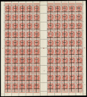 Neuf Sans Charnière LILLE, 1.50 Pétain Feuille Complète De 100 Ex. Coin Daté 4/5/44, Qq Variétés, TB, Cote Timbres Norma - Sonstige & Ohne Zuordnung