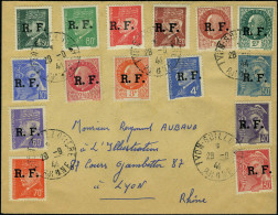 Lettre LYON, La Série Complète S/lettre Locale, OBL 28/9/44, TB - Photo WEB - Autres & Non Classés