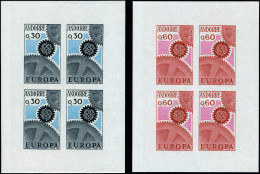 Neuf Sans Charnière N° 179a/80a, Europa 1967 En Mini Feuillet De 4 Ex. Non-dentelés, TB - Photo WEB - Autres & Non Classés