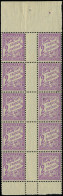 Neuf Sans Charnière N° 19, 2f Violet En Bloc De 10 Ex. Sans Millésime, TB, Rare (Maury 2010) - Sonstige & Ohne Zuordnung