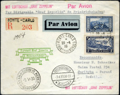 Lettre Zeppelin 2e SAF 1933 Pour Le Brésil, TB - Otros & Sin Clasificación