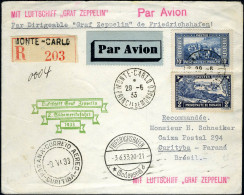 Lettre Zeppelin 2e SAF 1933 Pour Le Brésil, TB - Other & Unclassified
