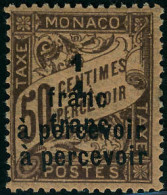 Neuf Avec Charnière N°17a. 1f S/50c Double Surcharge. T.B. Signé Brun - Andere & Zonder Classificatie