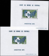 Neuf Sans Charnière N° 10+10a, 1978 Coupe Du Monde De Football, Bloc Dentelé + Bloc Non-dentelé, TB - Photo WEB - Sonstige & Ohne Zuordnung