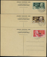 Lettre N° 140A/D, La Série De 4 Val. Variété 2 Bouclé Obl. S/4 Cartes, TB - Sonstige & Ohne Zuordnung