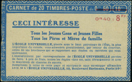 Neuf Sans Charnière N° C45-6, 40c Vue D'Alger, Carnet De 20, Léger Pli S/ 3 Ex. - Photo WEB - Autres & Non Classés