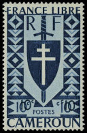 Neuf Sans Charnière N° 250a, 10c Bleu Double Impression De La Valeur, T.B. - Andere & Zonder Classificatie