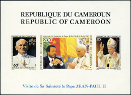 N° 23, Visite De Jean-Paul II Au Cameroun, Les 3 Val. En 1 Epr. Collective ND, TB - Autres & Non Classés