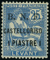 Neuf Avec Charnière N° 8a, 1p S/25 Bleu Variété CASTELLORISO - Other & Unclassified