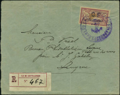 Lettre N° 42, 1F MERSON + Complément 10c Au Verso N°38 S/LR Pour SMYRNE, TB, Rare - Autres & Non Classés