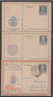 Kontrollrat 1947/48 H.v.Stephan MiNo. P 965 **/SSt 3 Ganzsachen Mit Privaten Zudrucken " Cottbus " - Ganzsachen
