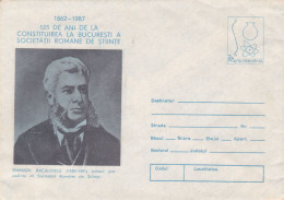 CHEMISTRY SCIENCES COVERS STATIONERY , 1987, ROMANIA - Chemie