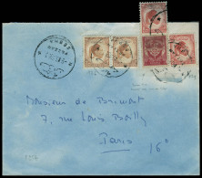 Lettre L. Affranchie Avec Timbre De FM (France N° 13), Dissimulé Sous 4 Timbres Du Royaume De Libye. CàD Libyen Fezzan-S - Other & Unclassified