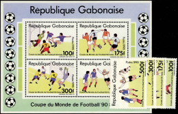 Neuf Sans Charnière N° 682J/M, Série Coupe Du Monde FOOTBALL 1990 Non émise + Bloc Non émis, Michel A1063/1063D + Bloc A - Andere & Zonder Classificatie