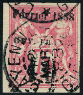 Oblitéré N° 9, 10 S/75c Rose + 4a 020 S/35 TB, Sig. Brun - Other & Unclassified