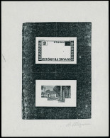 Type Hôtel Du Gouvernement De 1929. Epreuve D'artiste En Noir, En 2 Parties : Cadre + Fond. Sans La Valeur Faciale. T.B. - Autres & Non Classés