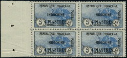 Neuf Sans Charnière N° 95, 5f + 5f Orphelins, Bloc De 4 Bdf, TB, Rare - Autres & Non Classés