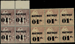 Neuf Sans Charnière N° 7, 01 S/2c Bloc De 6 + N°8 01 S/4 Bloc De 4, TB - Photo Web - Andere & Zonder Classificatie